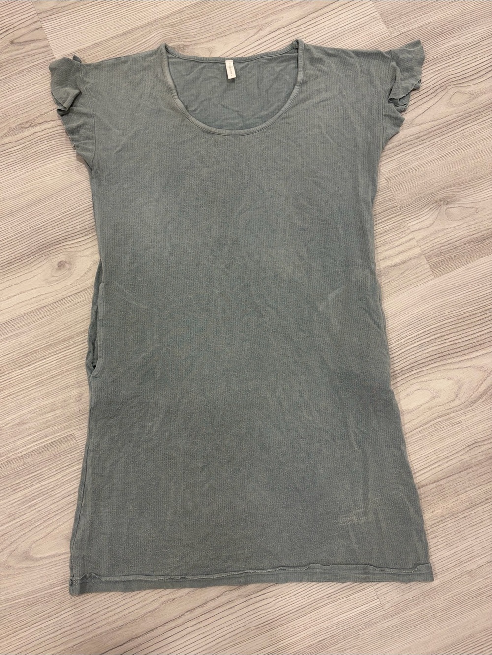 Pinkblush Sage Green Raw Cut Maternity Shift Dress